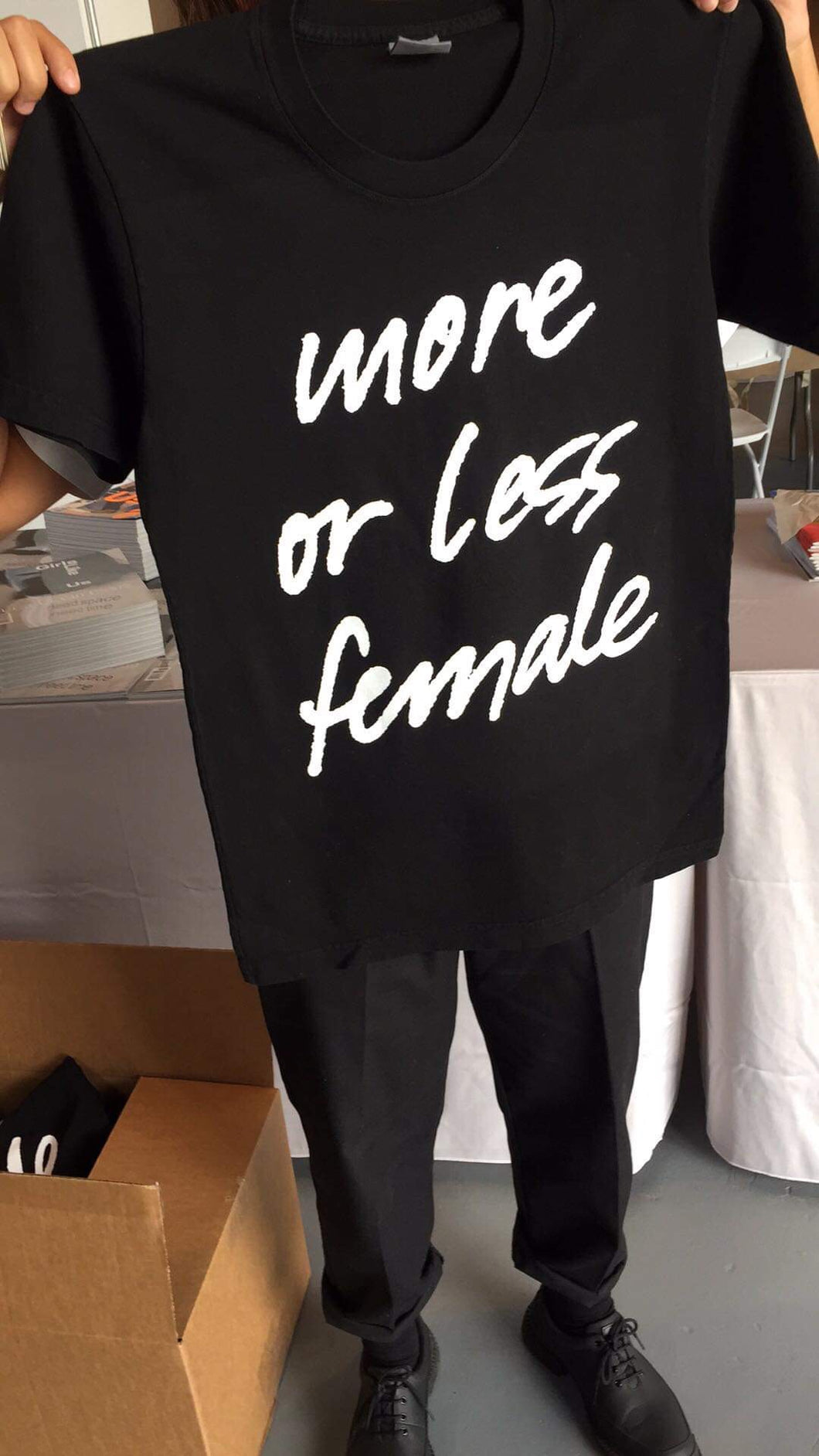 T-shirt More Or Less Female – BLACK EDITION